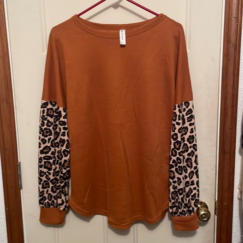 Long sleeve waffle shirt